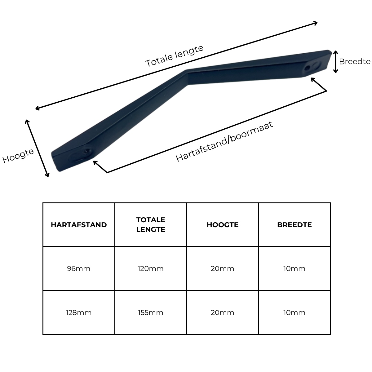 Handgreep Vancouver Zwart